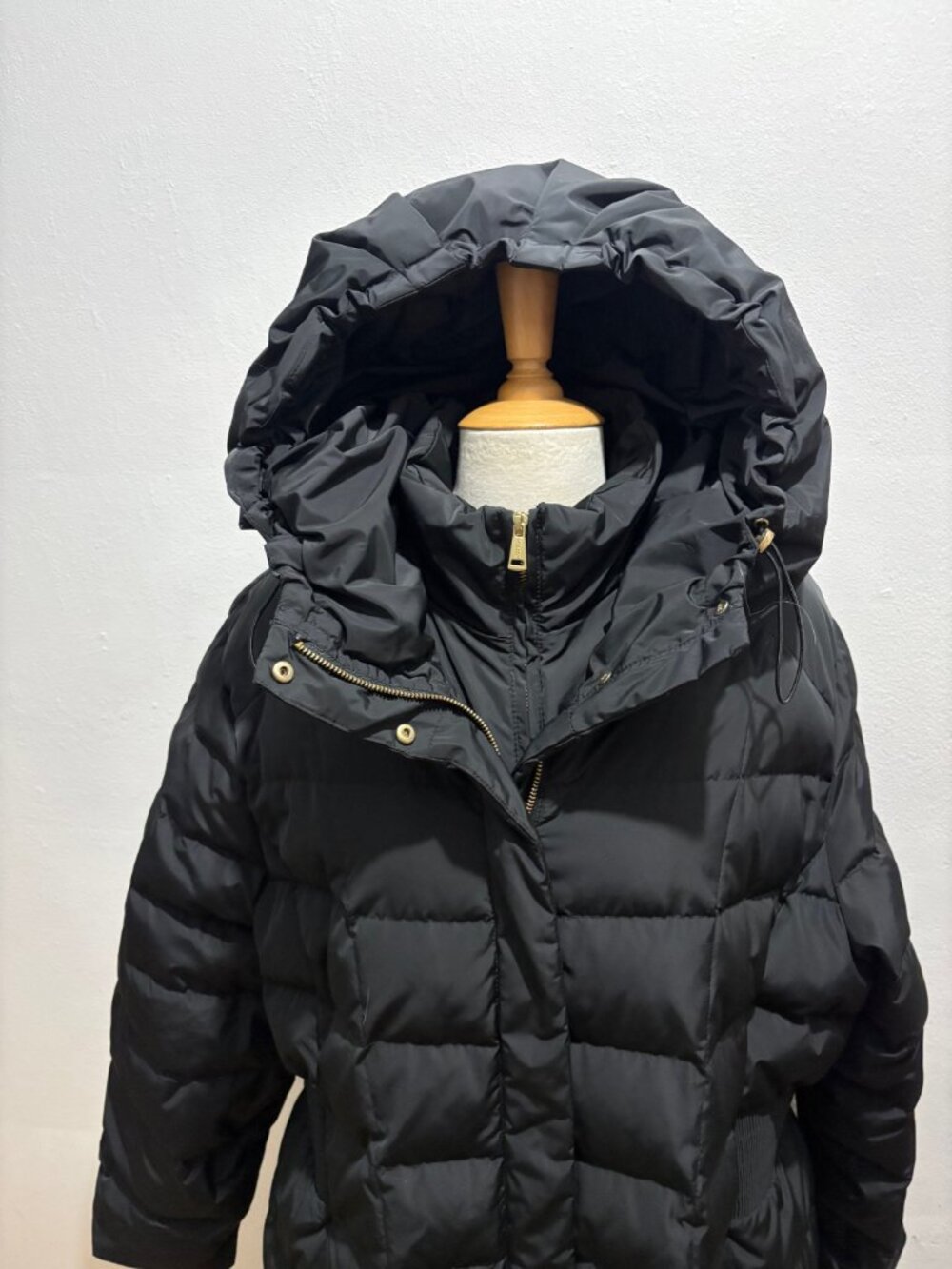 Cole Haan Signature Black Hooded Down Maxi Puffer Coat - Picture 11 of 14